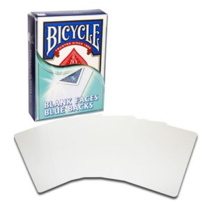 Bicycle 52 cartes faces blanches, dos Bleus