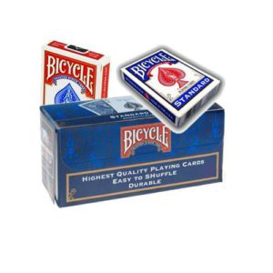 Cartouche,12 jeux de Cartes Bicycle, 6 Bleu & 6 Rouge